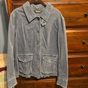 Eddie Bauer Womens Corduroy Jacket Slate Blue